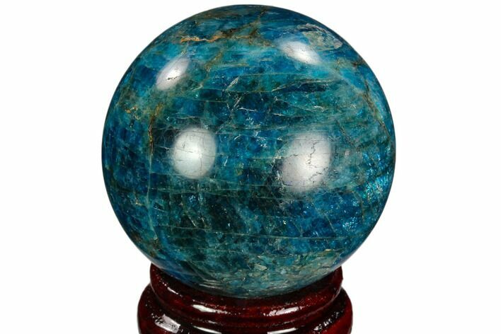 Bright Blue Apatite Sphere - Madagascar #121844